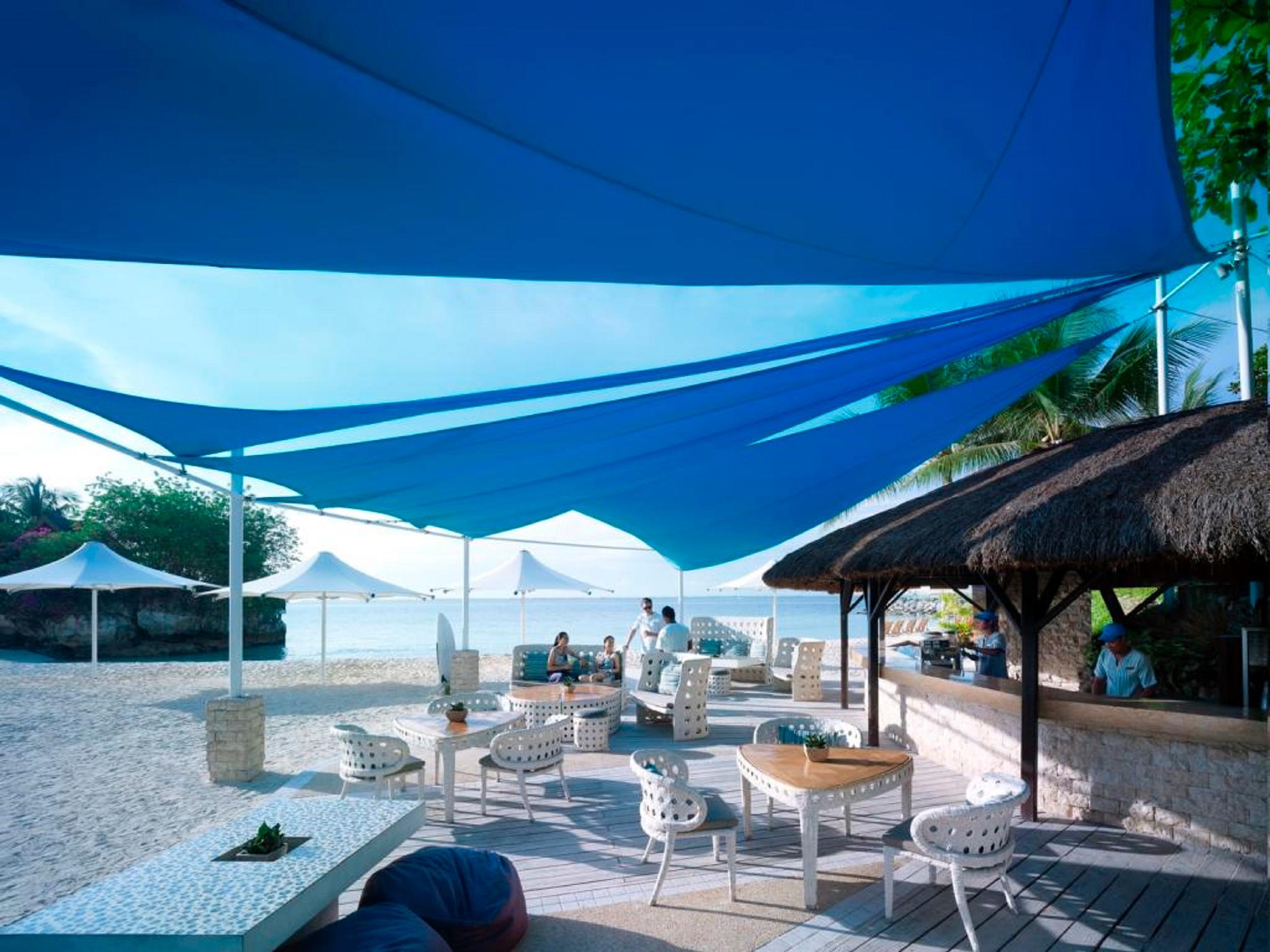 Shangri-La Mactan, Cebu Lapu-Lapu City Exterior photo Shade sails at a pool